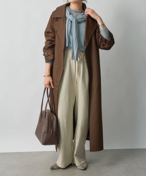 リヴドロワシャギーモカコート極美品 Fit more（フィットモア） コート アウター ビッグカラーウールライク