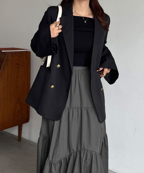 JUNOAH（ジュノア） スカート バイアス切替ティアードスカート