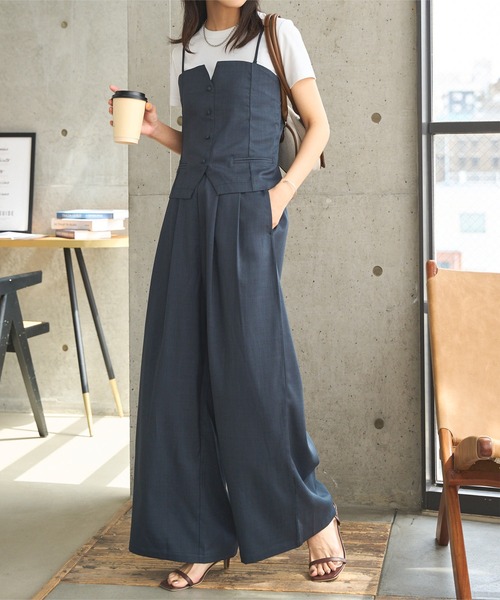 「KOBE LETTUCE」 セットアップ M ネイビー レディース_画像9