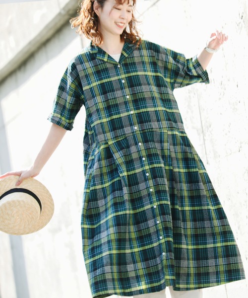 soulberry（ソウルベリー） 半袖ワンピース L グリーン レディース