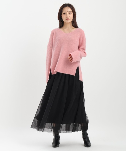 Andemiu（アンデミュウ） ニット セーター 「手洗い可能」モヘアウール