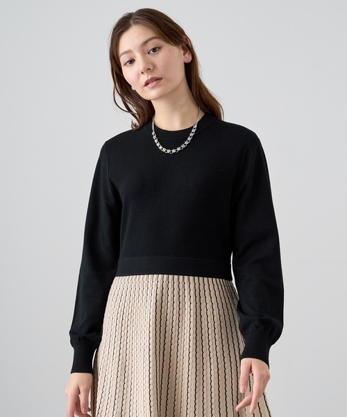 ANAYI（アナイ） ニットワンピース 38 ネイビー レディース : ZOZOTOWN