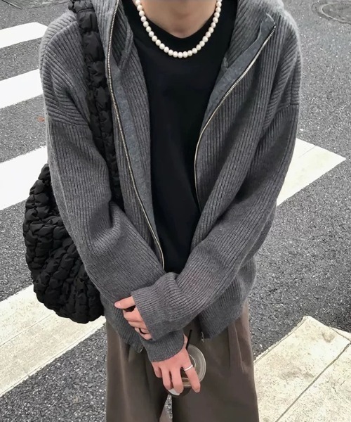 DWD フルジップフード付きパーカー 黒 Pierrot 綿100％Wジップフード付きスウェットパーカー （ブラック