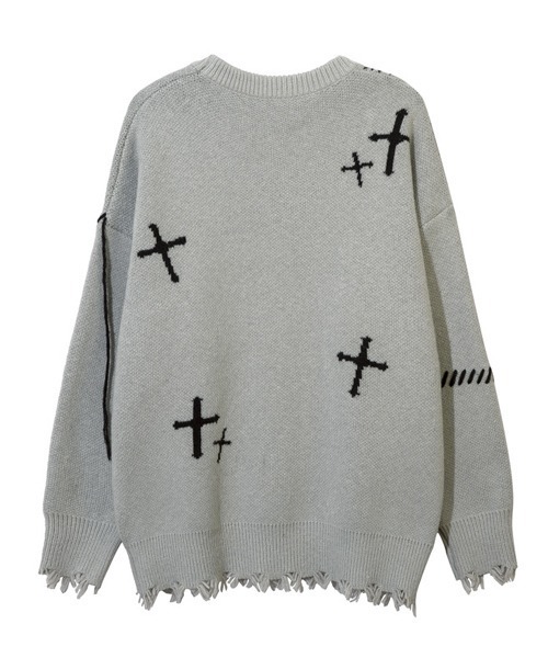 Ressaca（レサーカ） セーター ニット オーバーサイズダメージ加工