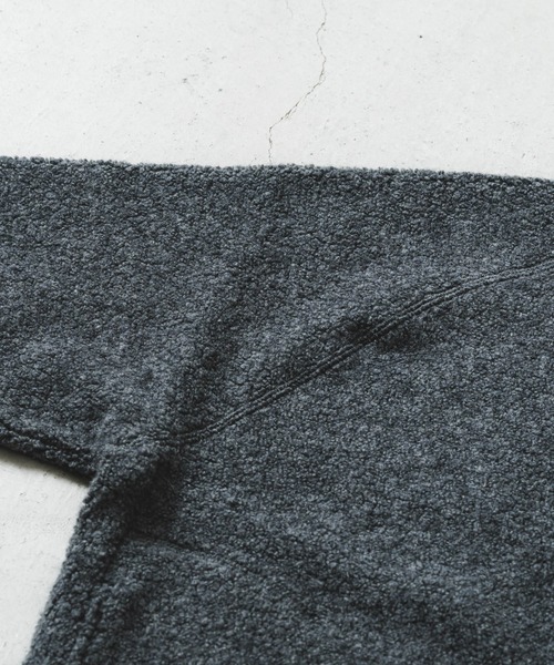 quadro ブルゾン アウター リサイクル紡毛パイルリブブルゾン