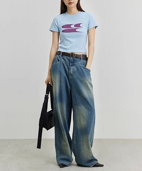 「WESTBOY」 半袖Tシャツ M ブルー メンズ_画像5