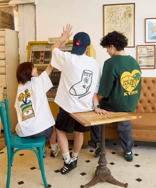 「kaoyorinakami」 半袖Tシャツ SMALL ブラック メンズ_画像4