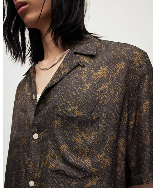 「ALLSAINTS」 半袖シャツ S ブラック メンズの画像