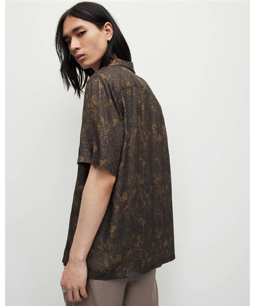 「ALLSAINTS」 半袖シャツ S ブラック メンズの画像