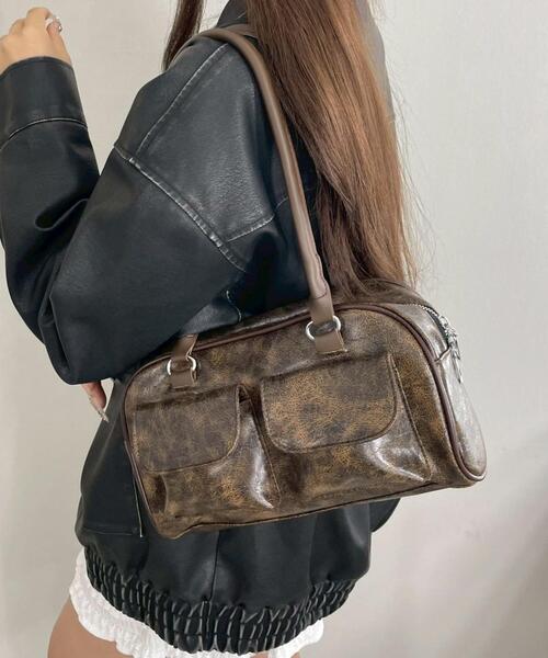 WEGO（ウィゴー） ボストンバッグ WEGO/ヴィンテージ風ボストンバッグ