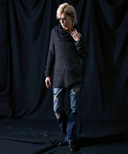 FUGA ジーンズ 「FUGA/フーガ」ペイント加工フレアデニムパンツ メンズ