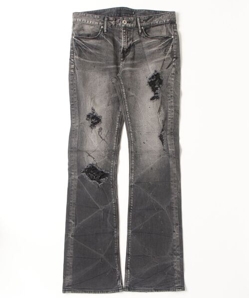 FUGA ジーンズ 「FUGA/フーガ」ペイント加工フレアデニムパンツ メンズ