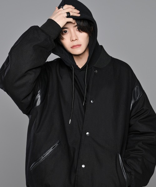 スタジャン⭐︎ブラック⭐︎OUTSIDER⭐︎レザー ADRER（アドラー） スタジャン S ブラック メンズ : ZOZOTOWN Yahoo!店