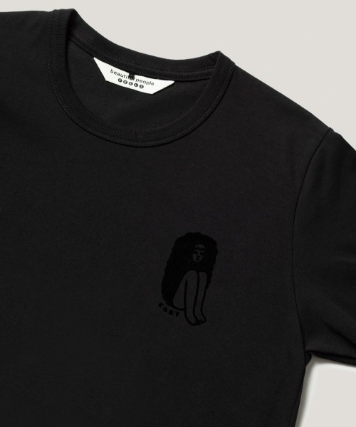 「beautiful people」 半袖Tシャツ X-SMALL ブラック レディース_画像3