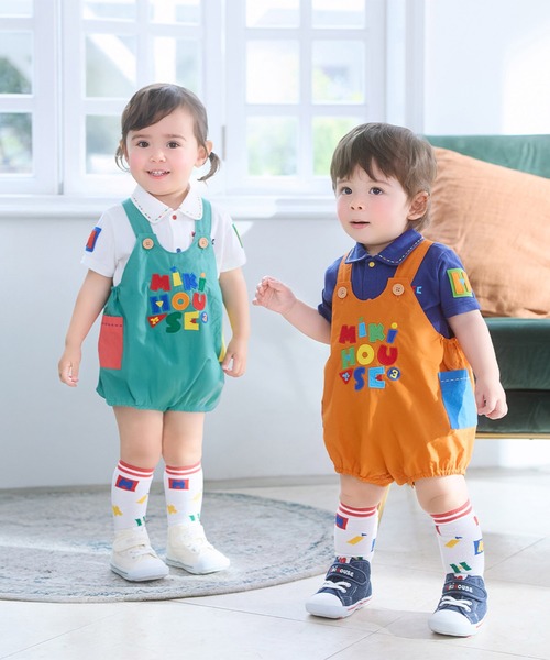 MIKI HOUSE（ミキハウス） ベビー服 ロンパース レトロロゴ ロンパース