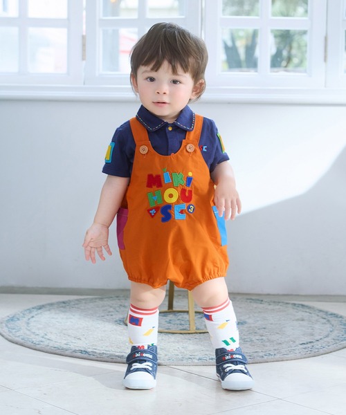 MIKI HOUSE（ミキハウス） ベビー服 ロンパース レトロロゴ ロンパース