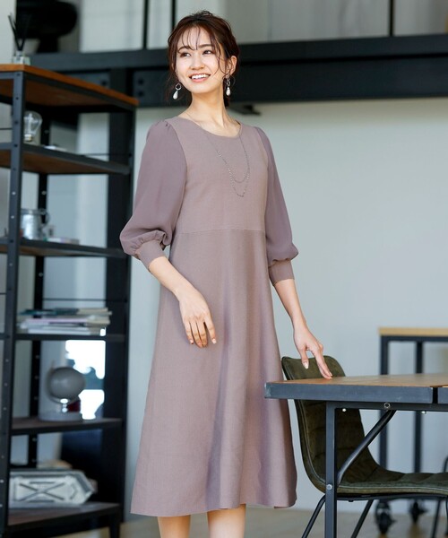 「Tiaclasse」 ニットワンピース 9号 グレー レディース_画像5