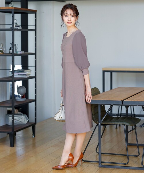 「Tiaclasse」 ニットワンピース 9号 グレー レディース_画像6