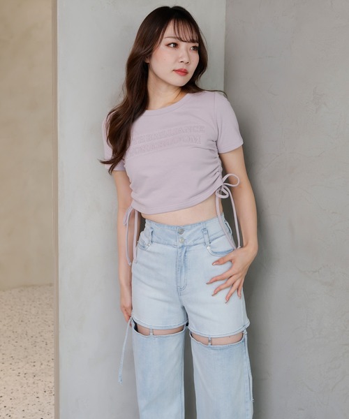 「LIPSERVICE」 半袖Tシャツ FREE ホワイト レディース_画像6