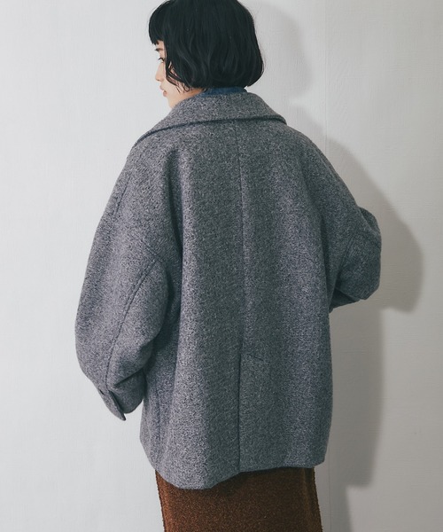 コート チェスターコート カールシャギーダブルコート レディース