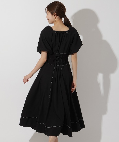 「AND COUTURE」 半袖ワンピース FREE ライトグレー レディース_画像7