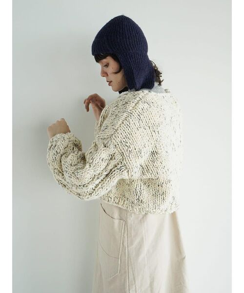 【新品】FIKA. ニットカーディガン FIKA.（フィーカ） カーディガン Chunky knit cropped cardigan