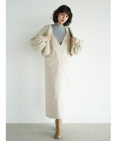 【新品】FIKA. ニットカーディガン FIKA.（フィーカ） カーディガン Chunky knit cropped cardigan
