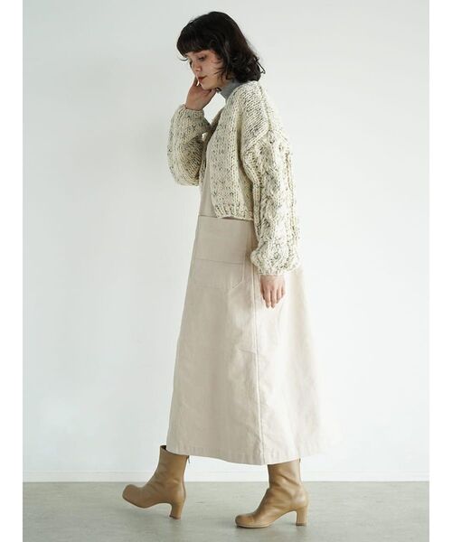 FIKA.（フィーカ） カーディガン Chunky knit cropped cardigan