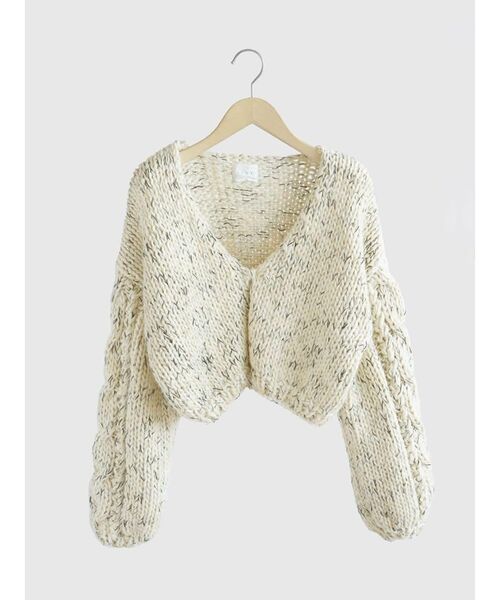 【新品】FIKA. ニットカーディガン FIKA.（フィーカ） カーディガン Chunky knit cropped cardigan