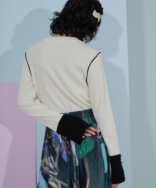 「miette」 長袖ニット FREE ブラック レディース_画像4