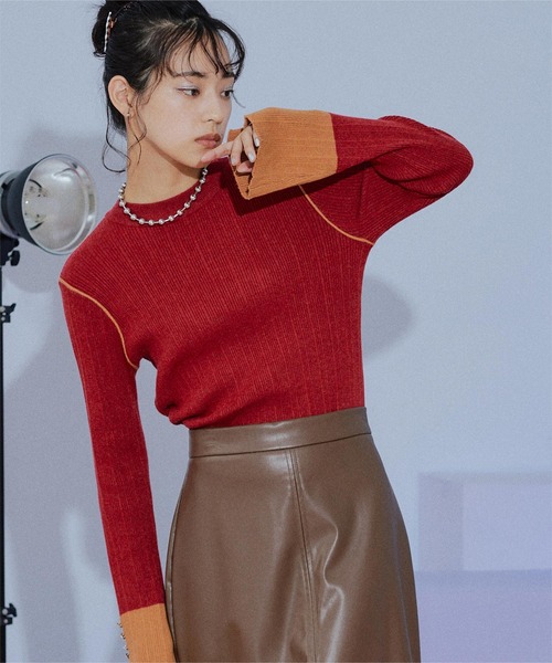 「miette」 長袖ニット FREE ブラック レディース_画像8