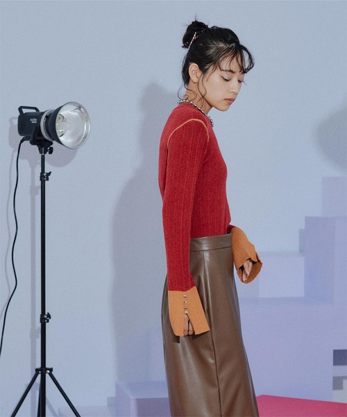 「miette」 長袖ニット FREE ブラック レディース_画像9