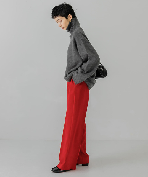 「KBF」 パンツ ONE グリーン レディース_画像5