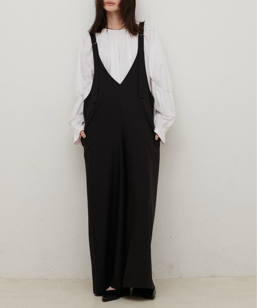 「LARUTA」 オーバーオール FREE ブラック レディース_画像4