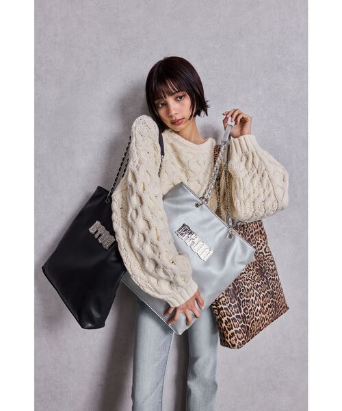 GYDA（ジェイダ） トートバッグ GYDAbijouプレートチェーントートBAG