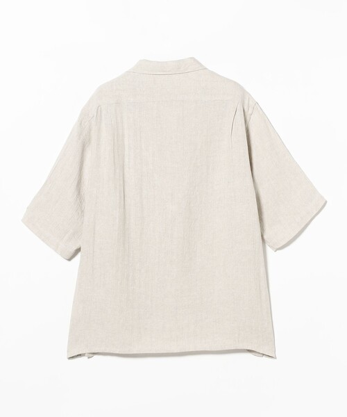 シャツ 半袖 リネンシルク ヘリンボーン オープンカラーシャツ メンズ | BEAMS F | 11
