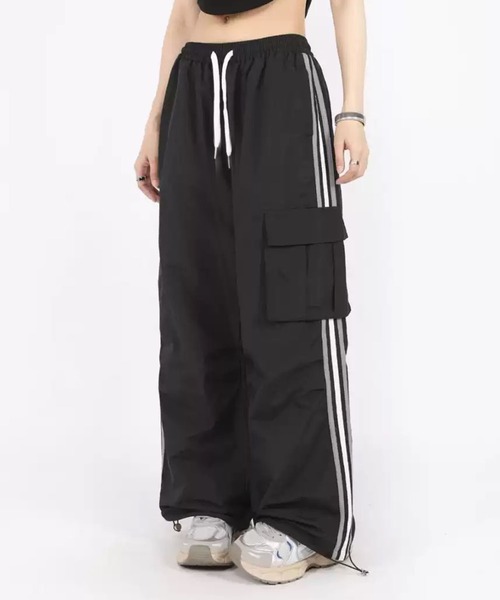 VIBGYOR パンツ 「EIZZ/アイズ」シャカシャカ サイドライン イージー