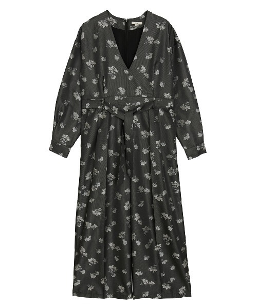 Ameri（アメリ） サロペット オーバーオール POSEY BLOOM JACQUARD
