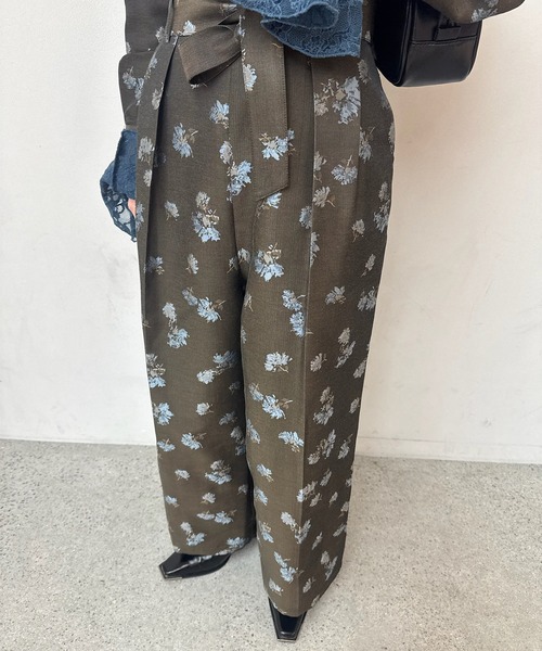 Ameri（アメリ） サロペット オーバーオール POSEY BLOOM JACQUARD