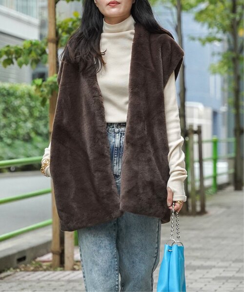 「VENCEEXCHANGE」 ベスト FREE ブラウン レディース_画像4