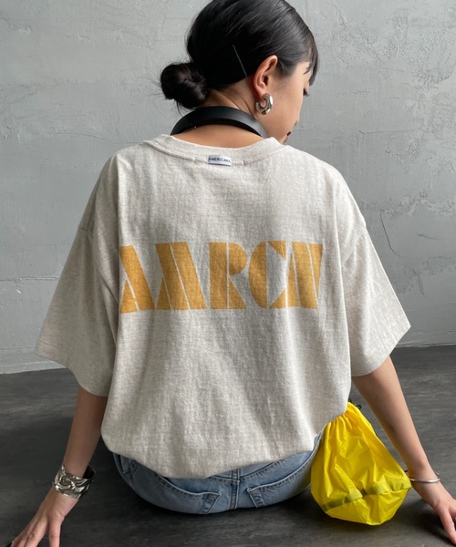ゆりdeuxieme classe AMRCN バックプリント Tシャツ AMERICANA（アメリカーナ） tシャツ 別注 AMRCN バックプリント T