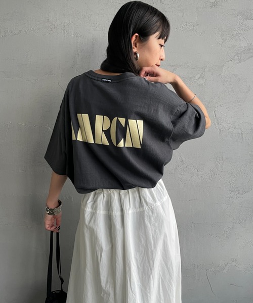 AMERICANA✖︎aquagirl 別注 バックロゴTシャツ AMERICANA（アメリカーナ） tシャツ 別注 AMRCN バックプリント T