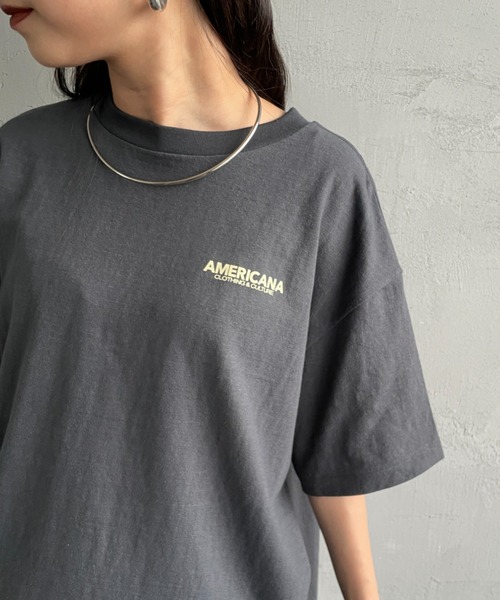 ゆりdeuxieme classe AMRCN バックプリント Tシャツ AMERICANA（アメリカーナ） tシャツ 別注 AMRCN バックプリント T