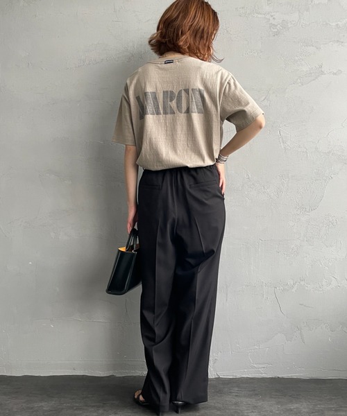 【アメリカーナ 】別注バックＶネックボリュームスリーブＴシャツ アメリカーナ 】別注バックVネックボリュームスリーブTシャツ 【公式