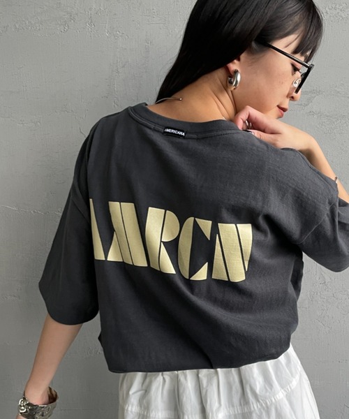 tシャツ 「Americana/アメリカーナ」 別注 AMRCN バックプリント Tシャツ「追加」 レディースの画像