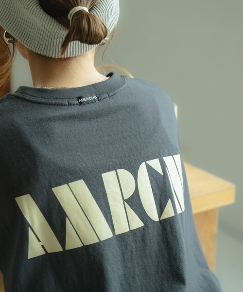 tシャツ 「Americana/アメリカーナ」 別注 AMRCN バックプリント Tシャツ「追加」 レディースの画像