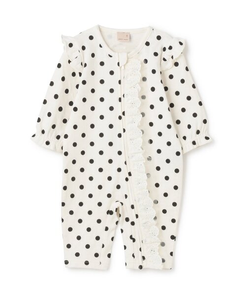 petit main ベビー服 ロンパース レースフリルカバーオール : ZOZOTOWN 