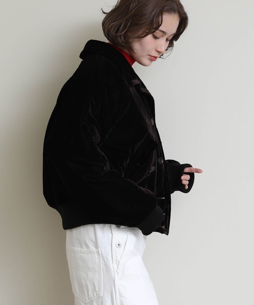 コート アウター ベルベットボンバージャケット レディース : ZOZOTOWN