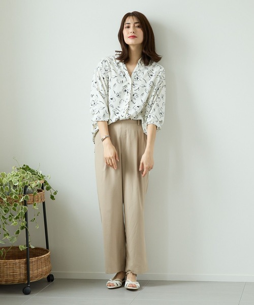 「Elura」 イージーパンツ LARGE ベージュ レディース_画像2