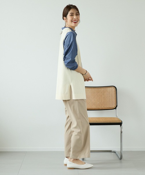 「Elura」 イージーパンツ LARGE ベージュ レディース_画像9